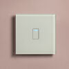 Home Decor 1 Gang 2 Way/Intermediate Touch Switch White Glass