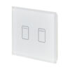 Retrotouch 01402 2 Gang 1 Way Touch Switch White Glass