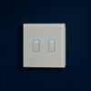 Home Decor 01402 2 Gang 1 Way Touch Switch White Glass
