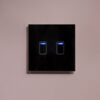 Lifestyle 01409 2 Gang 2 Way / Intermediate Touch Switch Black Glass