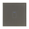 Retrotouch Crystal 01412 1 Gang 1 Way Touch Switch Grey Glass