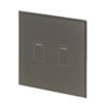2 Gang 1 Way Touch Switch Grey Glass