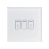 Crystal+ 01490 Wi-Fi Smart 1 Gang Touch Shutter Switch White Glass