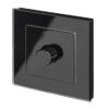 Retrotouch 02043-SM Crystal 1 Gang Rotary Intelligent LED Dimmer 2 Way Black