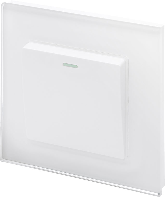 Retrotouch 00196 Retractive/Pulse Light Switch 1 Gang White PG