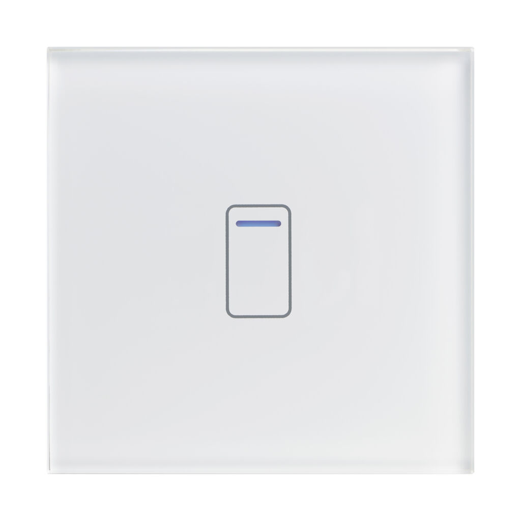 Retrotouch Crystal 01401 1 Gang 2 Way/Intermediate Touch Switch White Glass