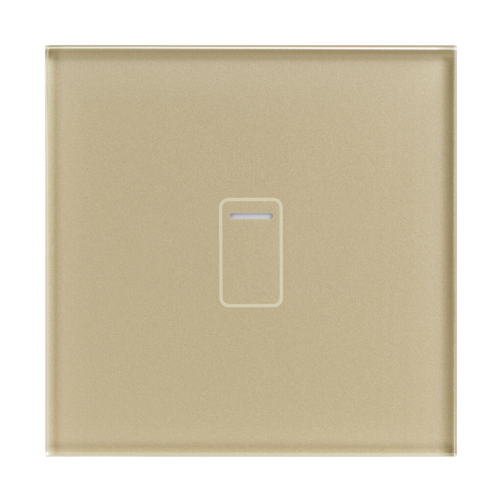 01418 1 Gang 1 Way Touch Switch Brass Glass