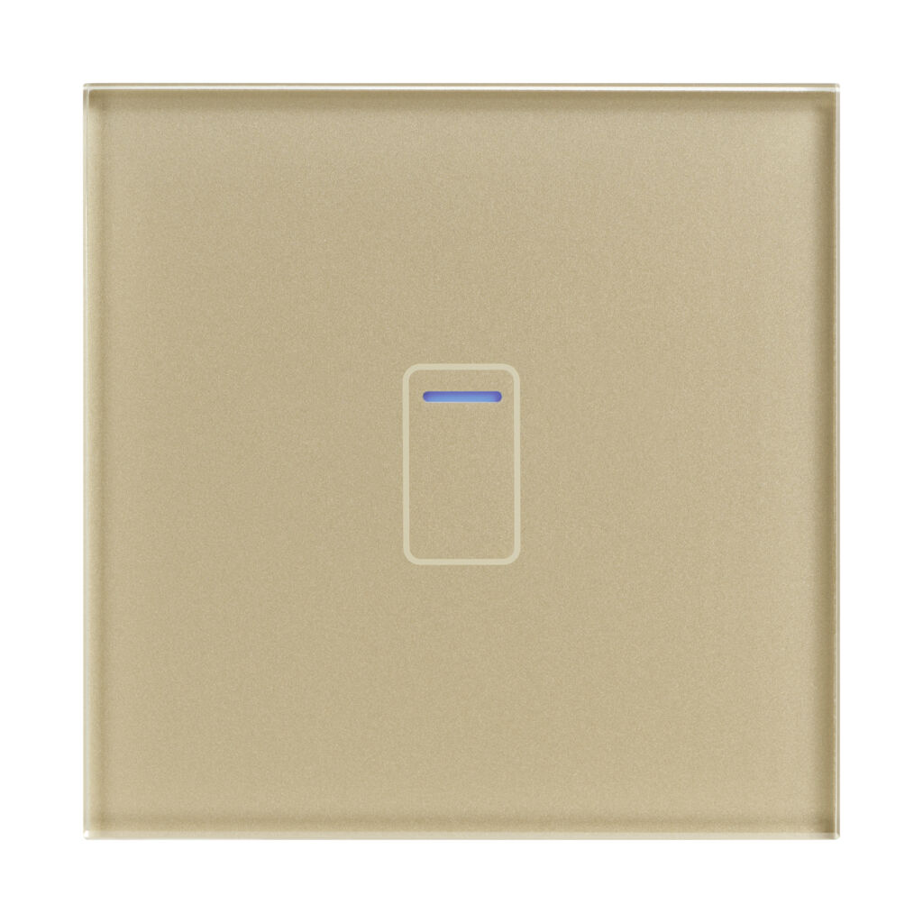Retrotouch Crystal 01418 1 Gang 1 Way Touch Switch Brass Glass
