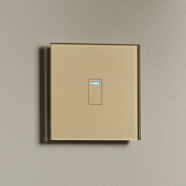 1 Gang 1 Way Touch Switch Brass Glass