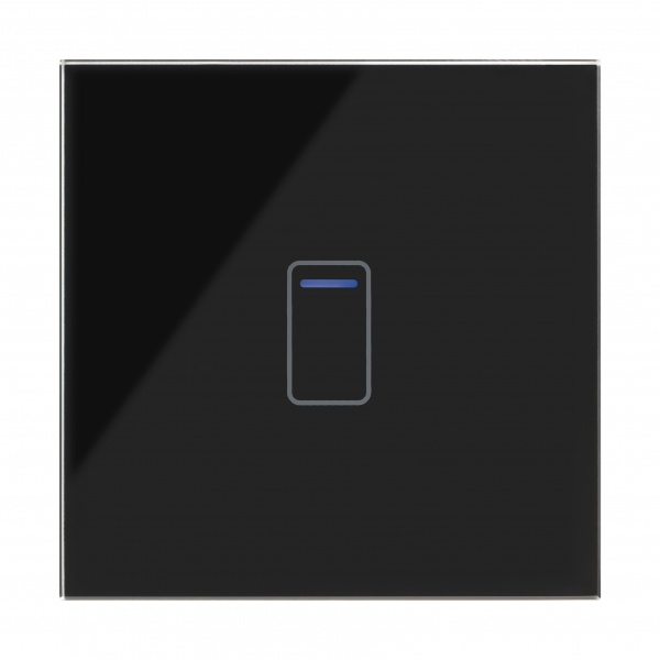 Retrotouch Crystal 01432 1 Gang 2 Way Touch Dimmer Black Glass