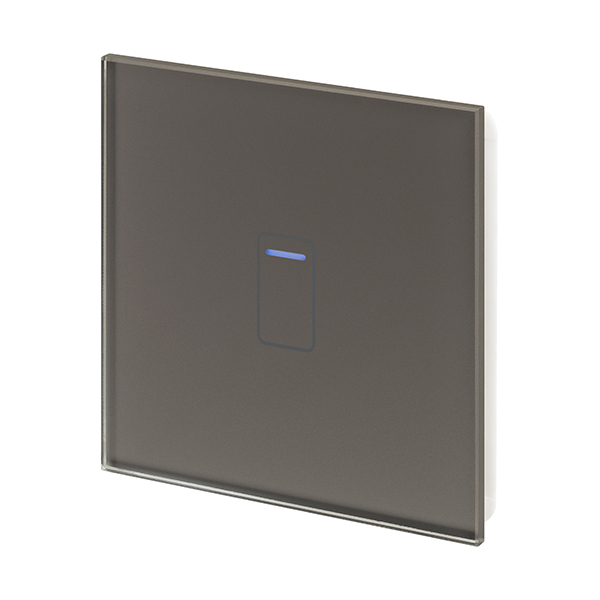1 Gang 2 Way Touch Dimmer Grey Glass