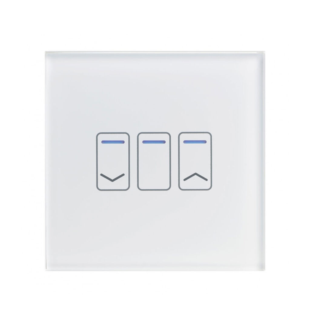 Retrotouch Crystal+ 01480 Wi-Fi Smart 1 Gang Touch Dimmable Switch White Glass