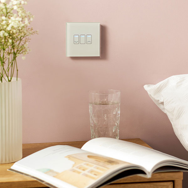 Wi-Fi Smart 1 Gang Touch Dimmable Switch White Glass