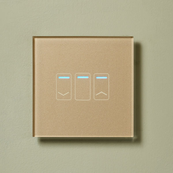 Smart 1 Gang Touch Dimmable Switch Brass Glass