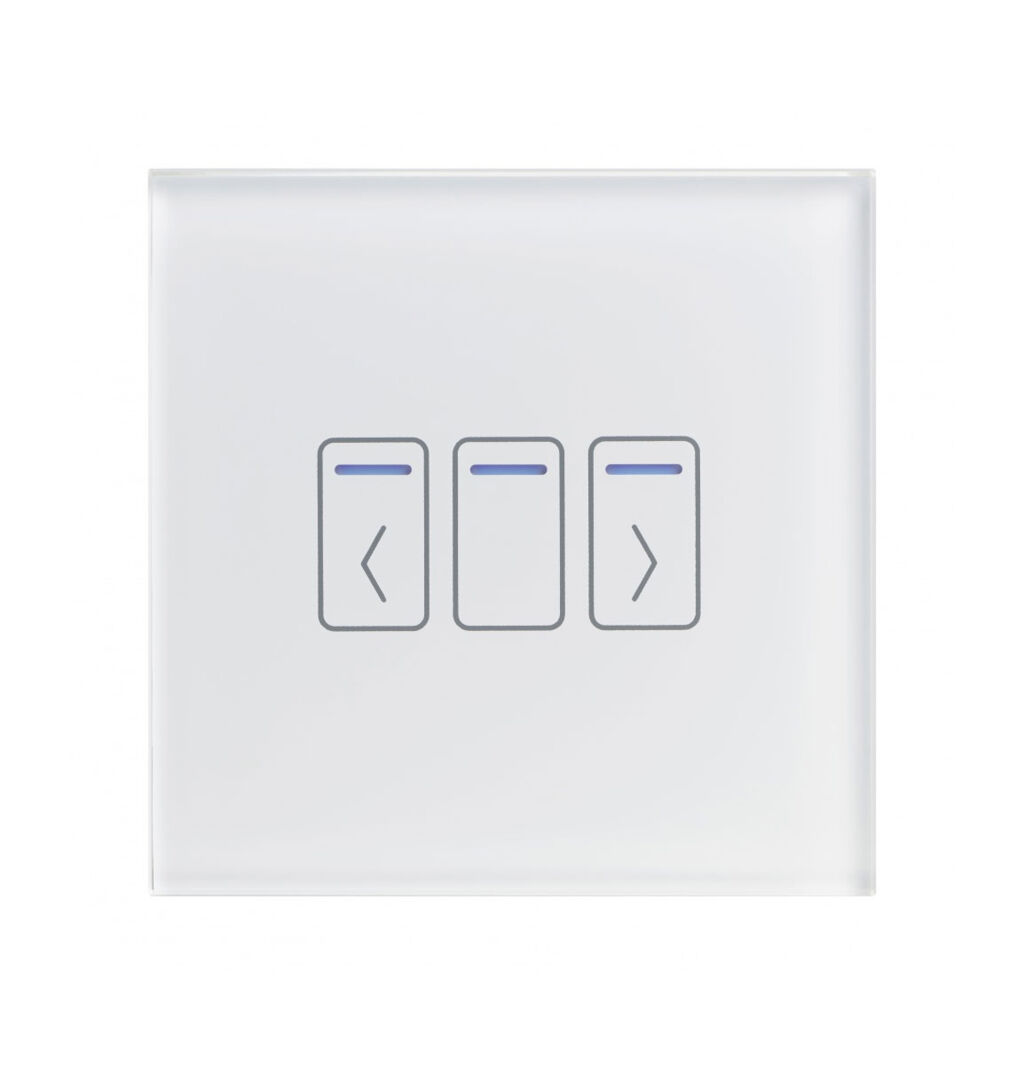 Crystal+ 01490 Wi-Fi Smart 1 Gang Touch Shutter Switch White Glass