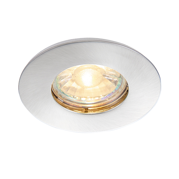 Saxby Speculo 79979 Round Fixed IP65 Firerated Downlight Brushed Chrome