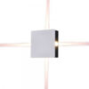 VTAC 4W LED Square Wall Light 4 Way Output White IP65