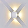 VTAC 4W LED Globe Wall Light 4 Way Output White IP65