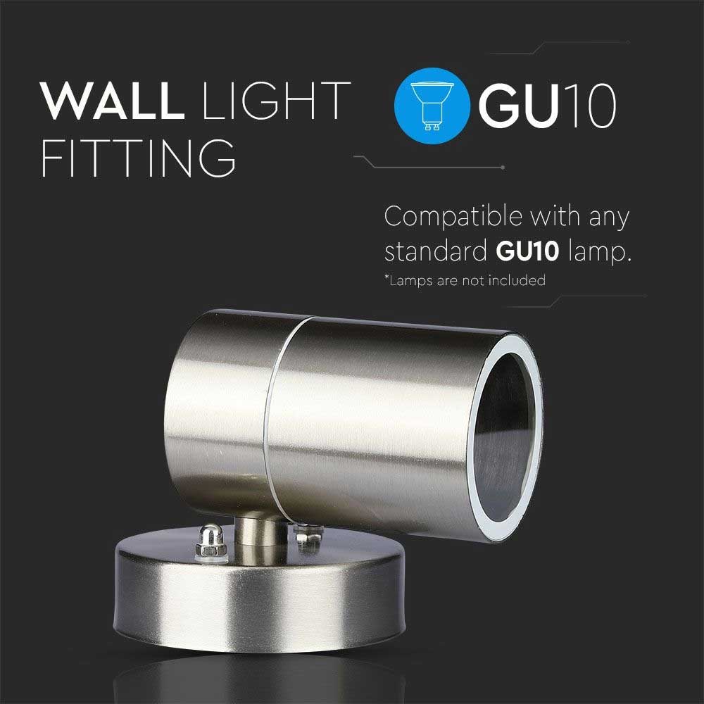 VTAC IP44 1 Way Stainless Steel Wall Light