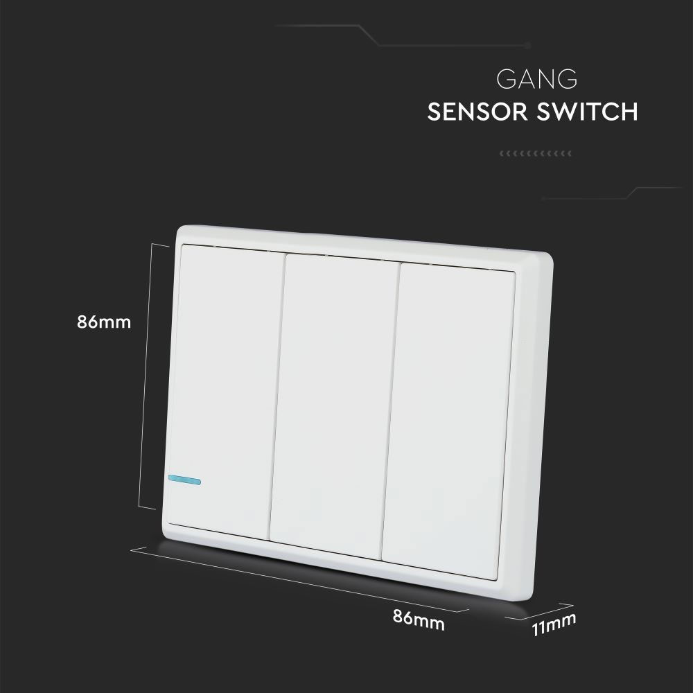 VT-5133 3 Gang Sensor Switch