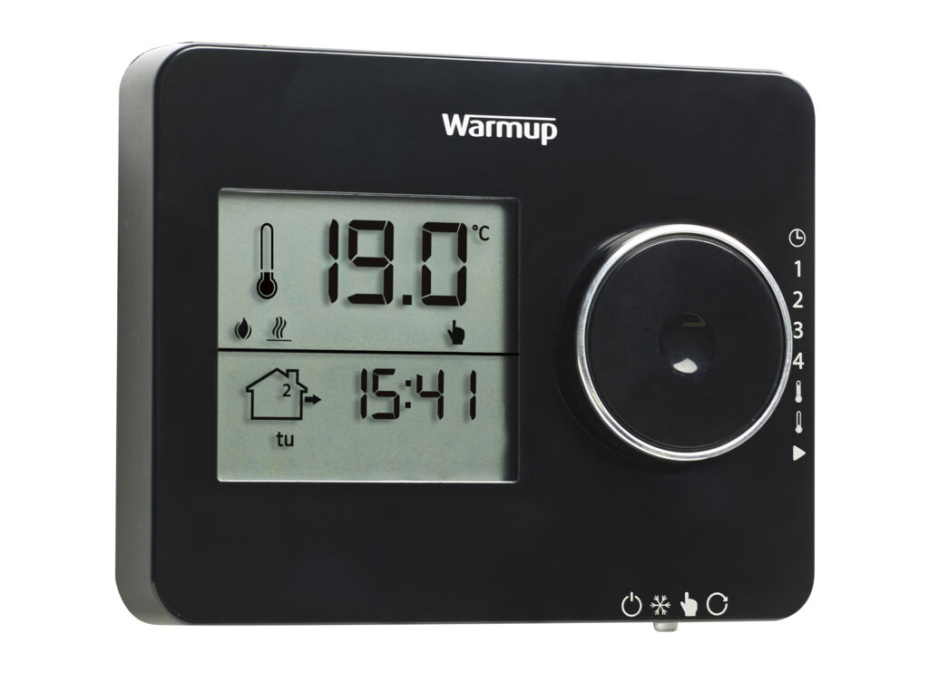 Warmup Tempo Programmable Thermostat Piano Black 