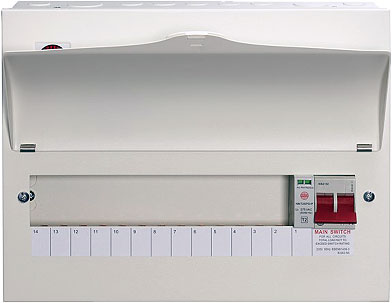 Wylex NM1306LS 13 Way 100A Main Switch Metalclad Consumer Unit with Type 2 SPD