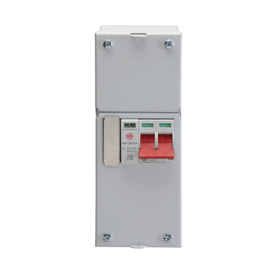 Wylex REC2MSPD 100A 2 Way Isolator Switch with Type 2 SPD and Metal Enclosure