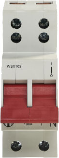 Wylex WSX102 100A DP 2 Module Twin Terminal Main Isolator Switch