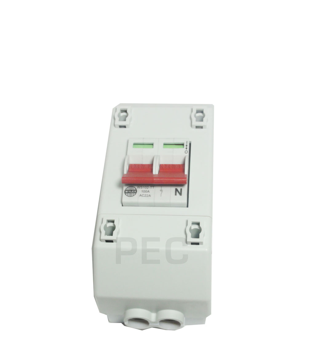 Wylex REC2S 100A 2 Way Isolator Switch and Enclosure