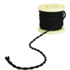 Decorative Braided 2 Core Mains Cable Black