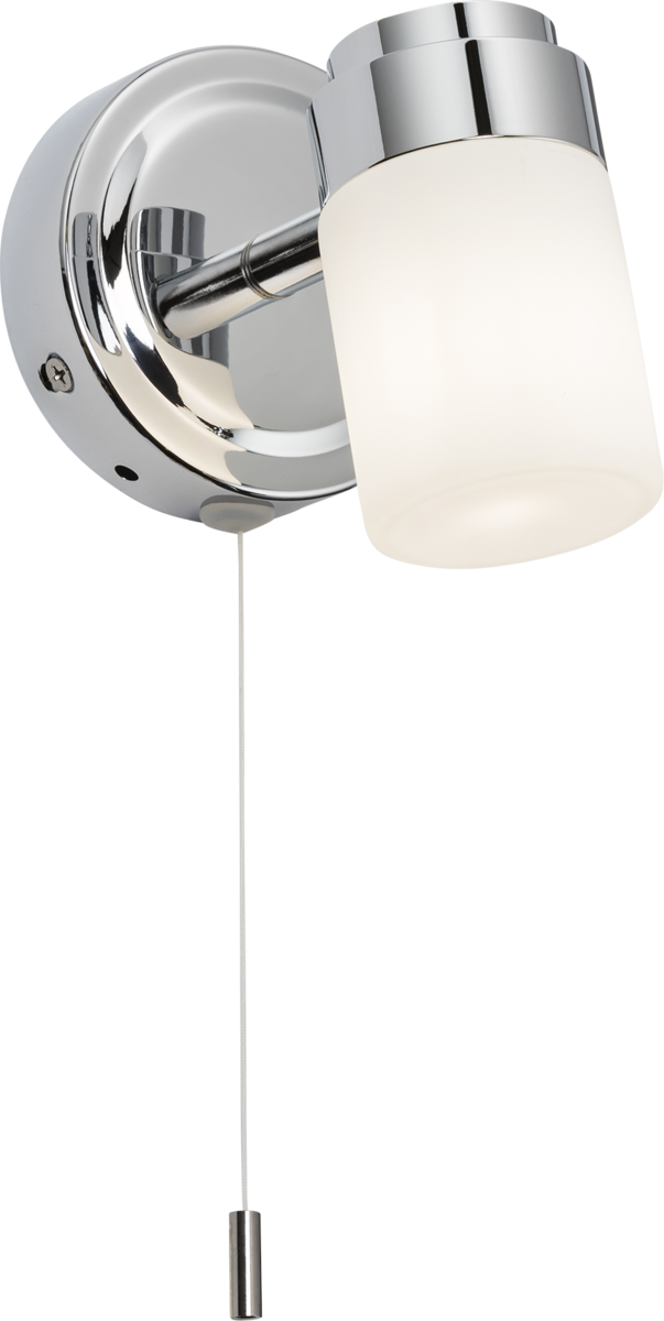 Knightsbridge BA02S1C IP44 G9 Single Wall Light with Frosted Glass - PEC Lights