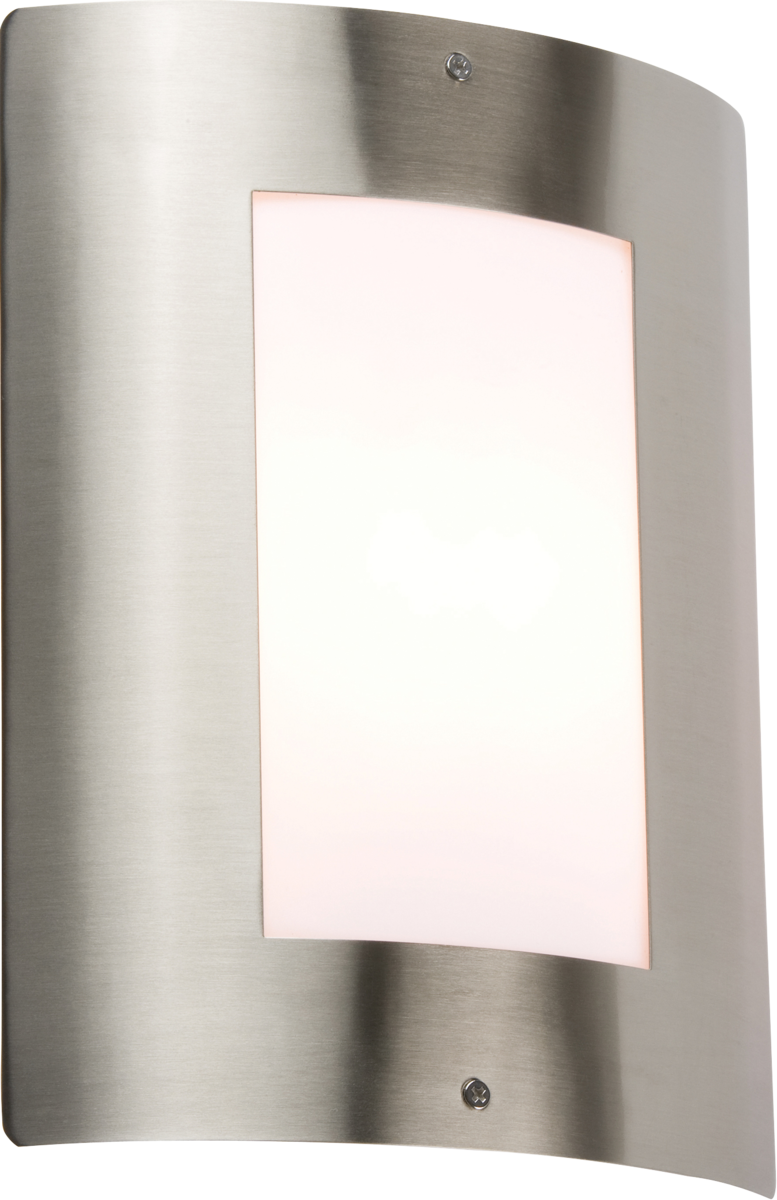 Knightsbridge NH027 Stainless Steel Wall Light with Opal Diffuser 