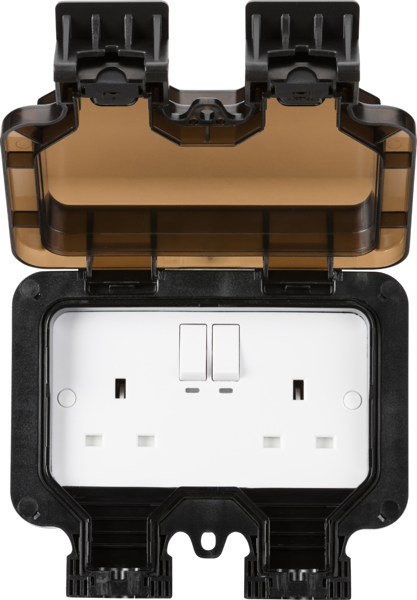 Smart WiFi IP66 13A 2 Gang DP Switched Socket - peclights