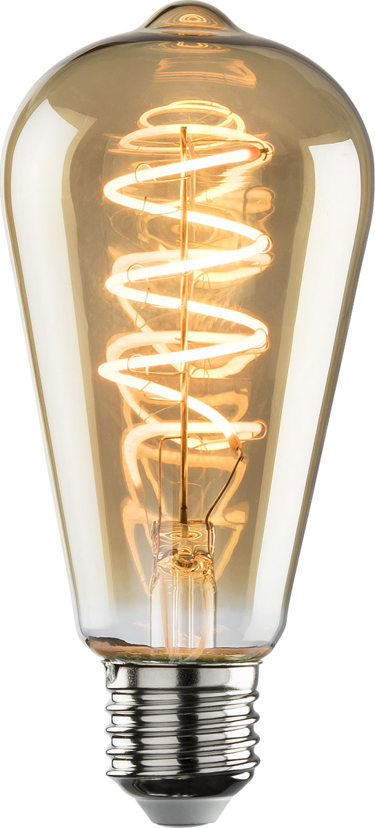 4 Watt Edison Screw ST64 LED Spiral Filament Dimmable Lamp