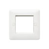 MB182WHI 1 Gang 2 Aperture Euro Front Plate