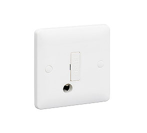 MK Base MB1031WHI 13A Unswitched Fused Spur & Flex Outlet