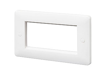 2 Gang 4 Aperture Euro Front Plate
