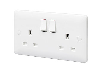 2 Gang DP Switched Socket 13A
