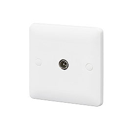 MB3520WHI 1 Gang Male TV Outlet