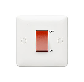 MB5205WHI 45A DP Switch Single Plate