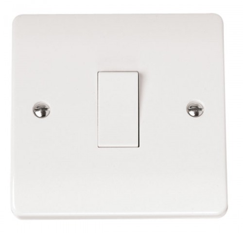 Scolmore Click Mode CMA010 10AX 1 Gang 1 Way Plate Switch