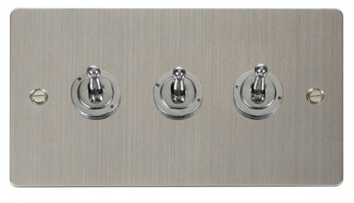 Scolmore Click Define FPSS423 10AX 3 Gang 2 Way Toggle Switch