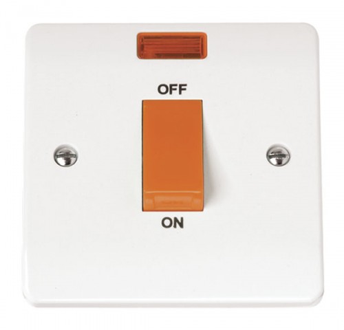 Click Mode CMA205 Moulded 45a Cooker Control Switch and Socket with Neons  New 