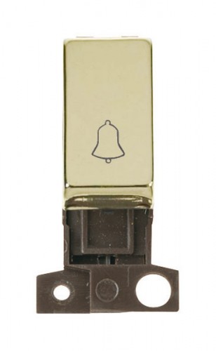 MD005BR 1 Way Retractive Ingot 10A Switch 'Bell' Brass