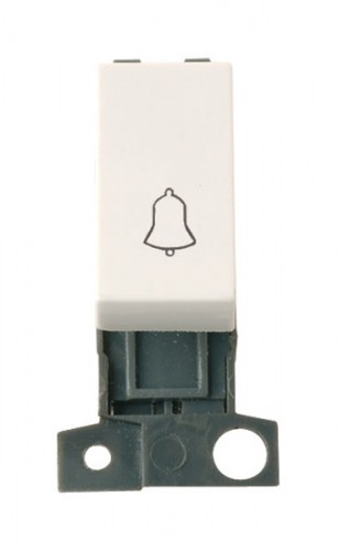 MD005PW 1 Way 10A Retractive Switch Module 'Bell' Polar White