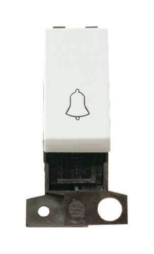 MD005WH 1 Way 10A Retractive Switch Module 'Bell' Click White