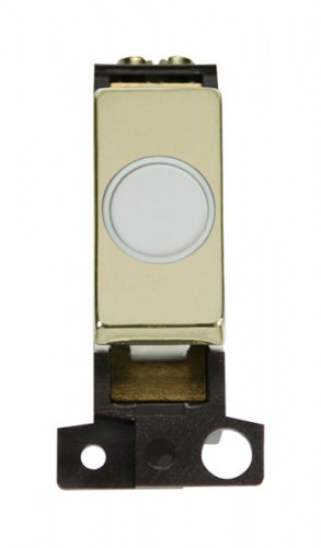MD017WHBR 20A Ingot Flex Outlet Module White Brass
