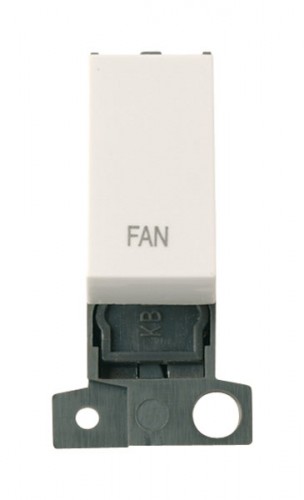 MD018PWFN 13A Resistive 10AX DP Switch Polar White Fan