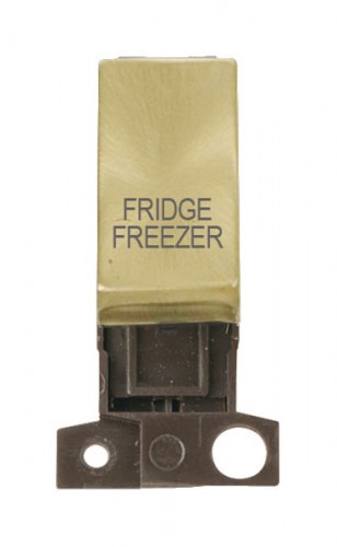 MD018SBFF 13A Resistive 10AX DP Switch Satin Brass Fridge Freezer