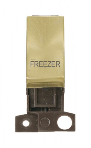 MD018SBFZ 13A Resistive 10AX DP Switch Satin Brass Freezer